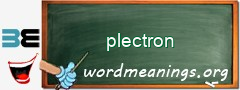 WordMeaning blackboard for plectron